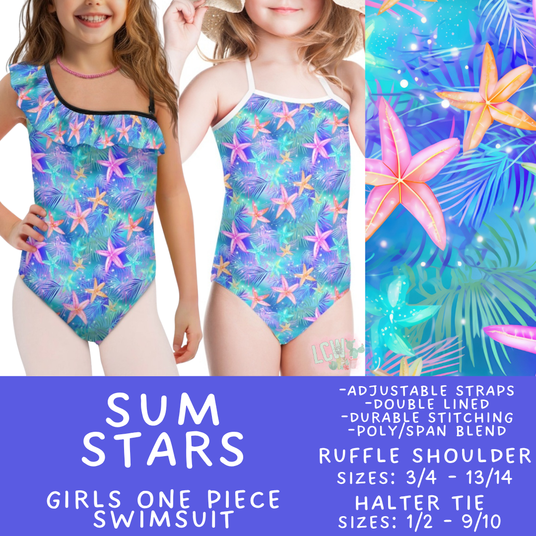 Batch #543 - Pool Party 2 - Closes 6/15 - ETA early/mid August - Sum Stars Girl's Swimsuit