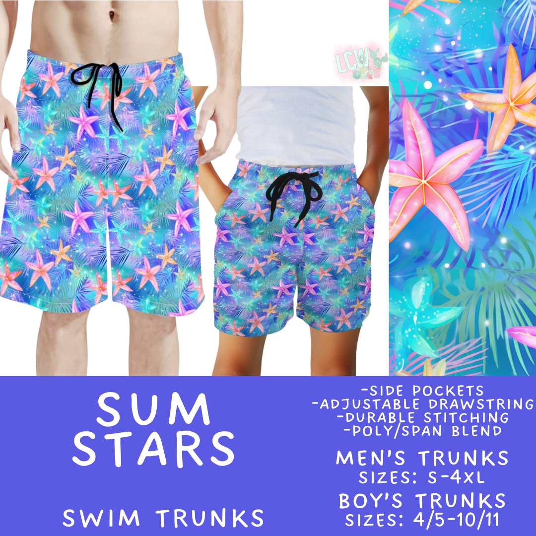 Batch #543 - Pool Party 2 - Closes 6/15 - ETA early/mid August - Sum Stars Boys' & Men's Swim Trunks