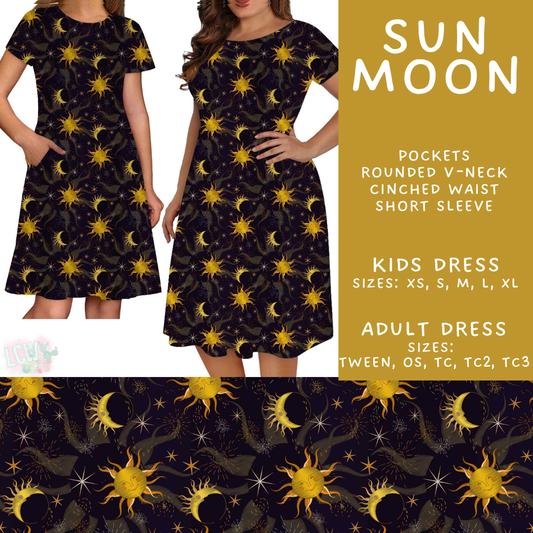 Batch #592 - Fun Run 27 - Closes 9/30 - ETA late Nov - Sun Moon Adult & Kids Dresses