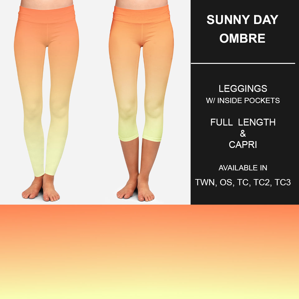 RTS - Sunny Day Ombre Leggings w/ Pockets