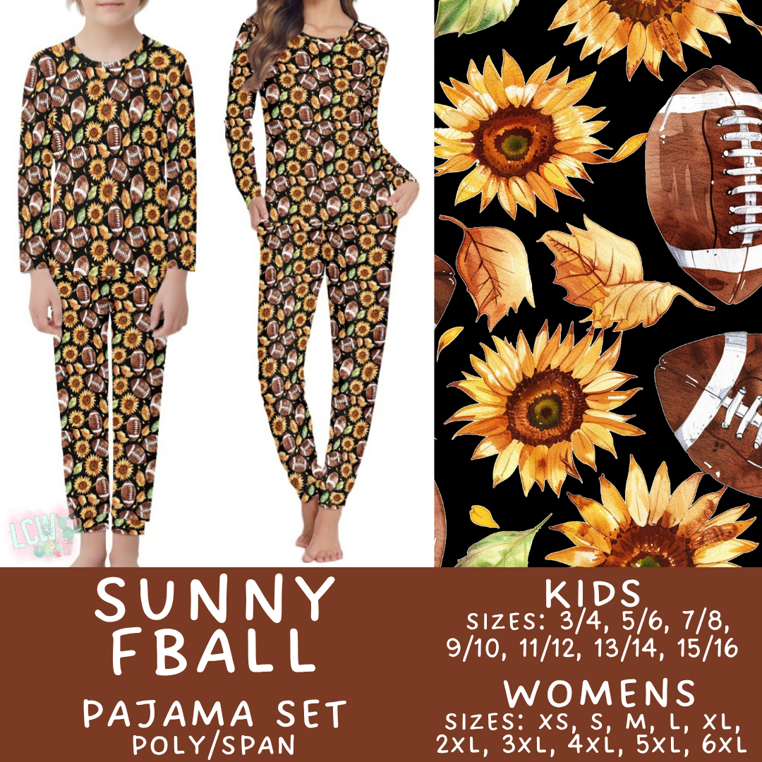Batch #580 - Fall Family Pajamas 2 - Closes 9/4 - ETA early Nov - Sunny FBall Women's & Kid's Pajama Set
