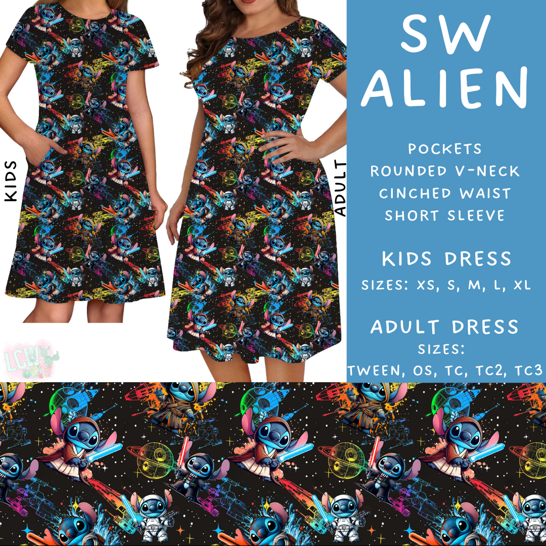 Batch #277 - December Request Run - Closes 1/27 - ETA late March - SW Alien Adult & Kids Dresses