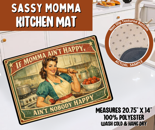 Preorder! Closes 10/19. ETA Jan. Sassy Mama Kitchen Mat
