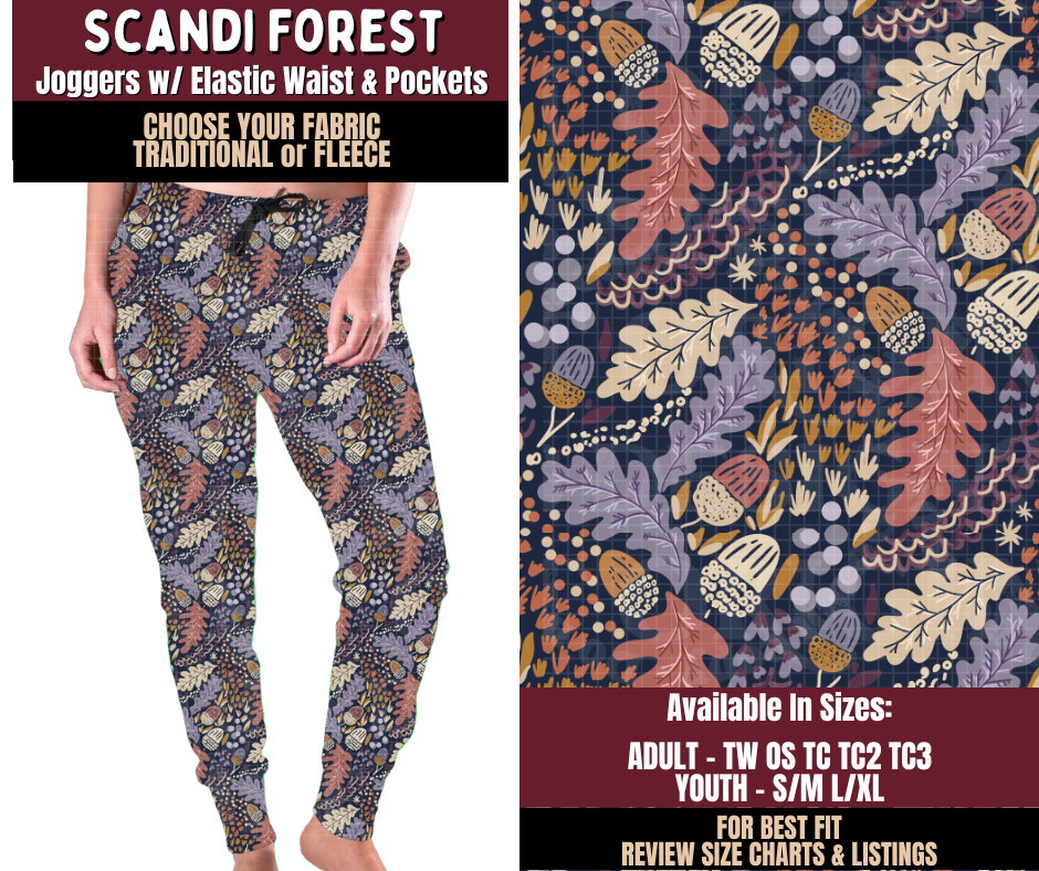 Preorder! Closes 7/22. ETA Oct. Scandi Forest Joggers Choose Fleece Traditional