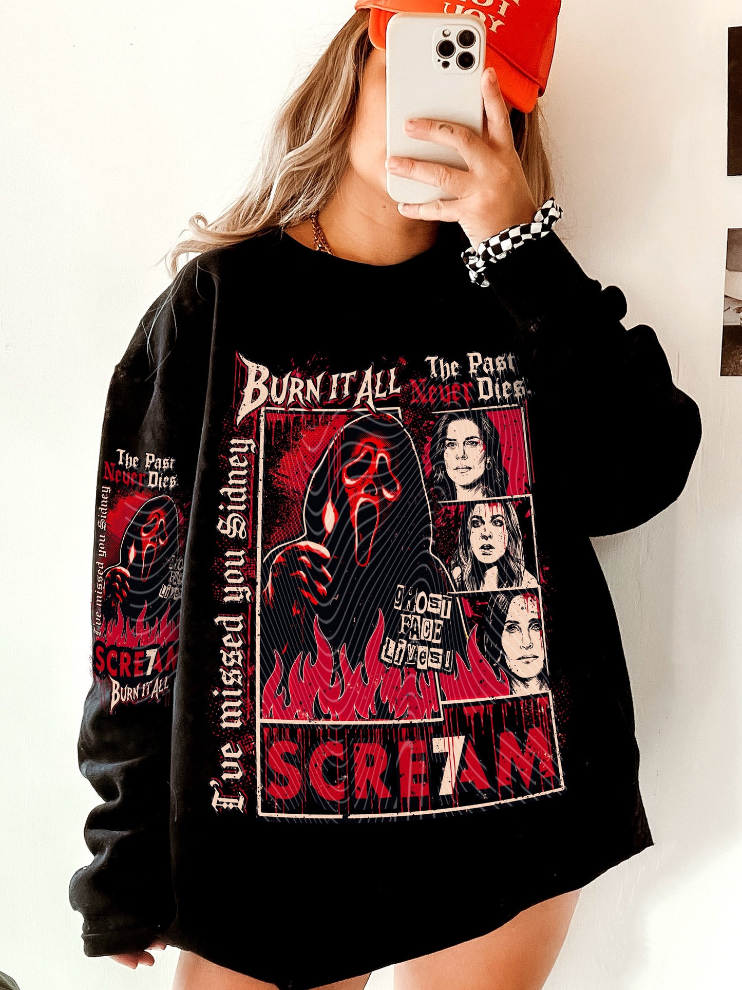 MISSED YOU SCREAM SWEATSHIRT W/ SLEEVE PRINT