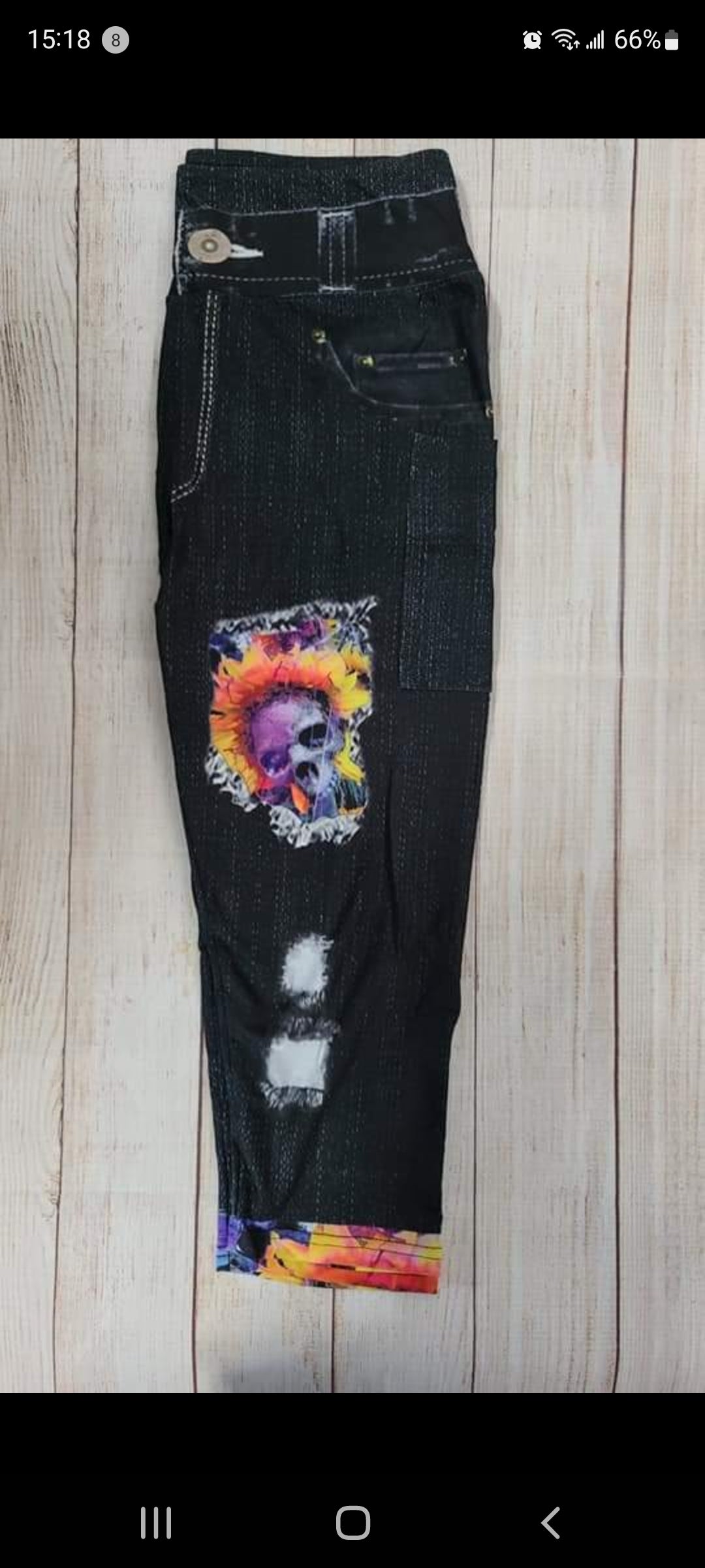 Skull flower leggings and capris