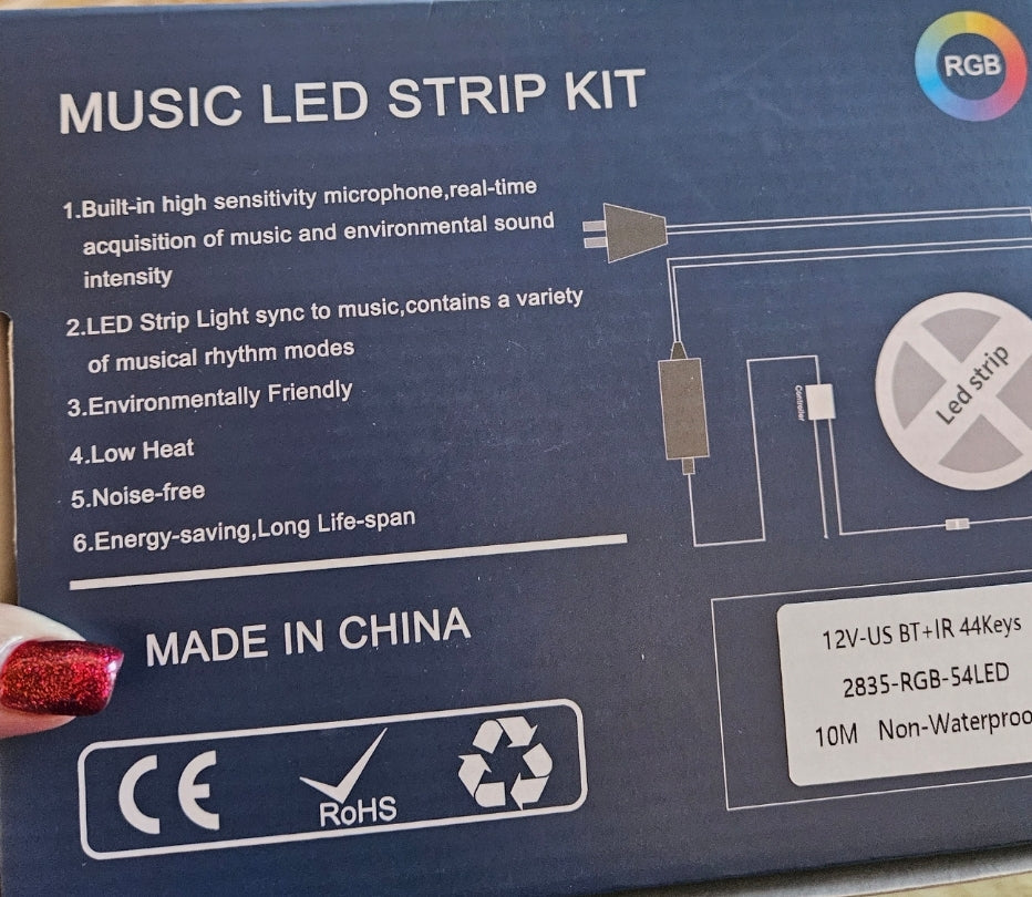 30 ft LED lights can be synced up to music w/remote and 500+ music designs preorder