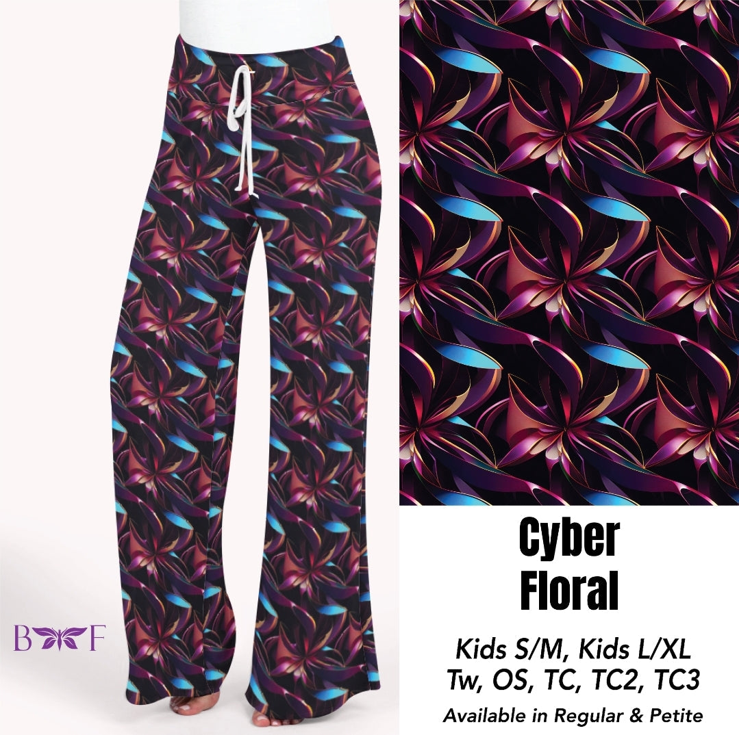 Cyber Floral Capris and Biker Shorts