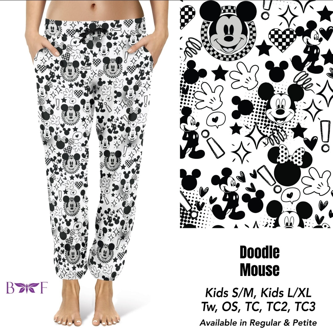 Doodle Mouse Leggings, Capris and shorts