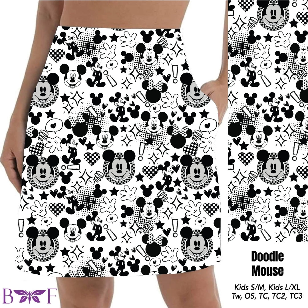 Doodle Mouse Leggings, Capris and shorts