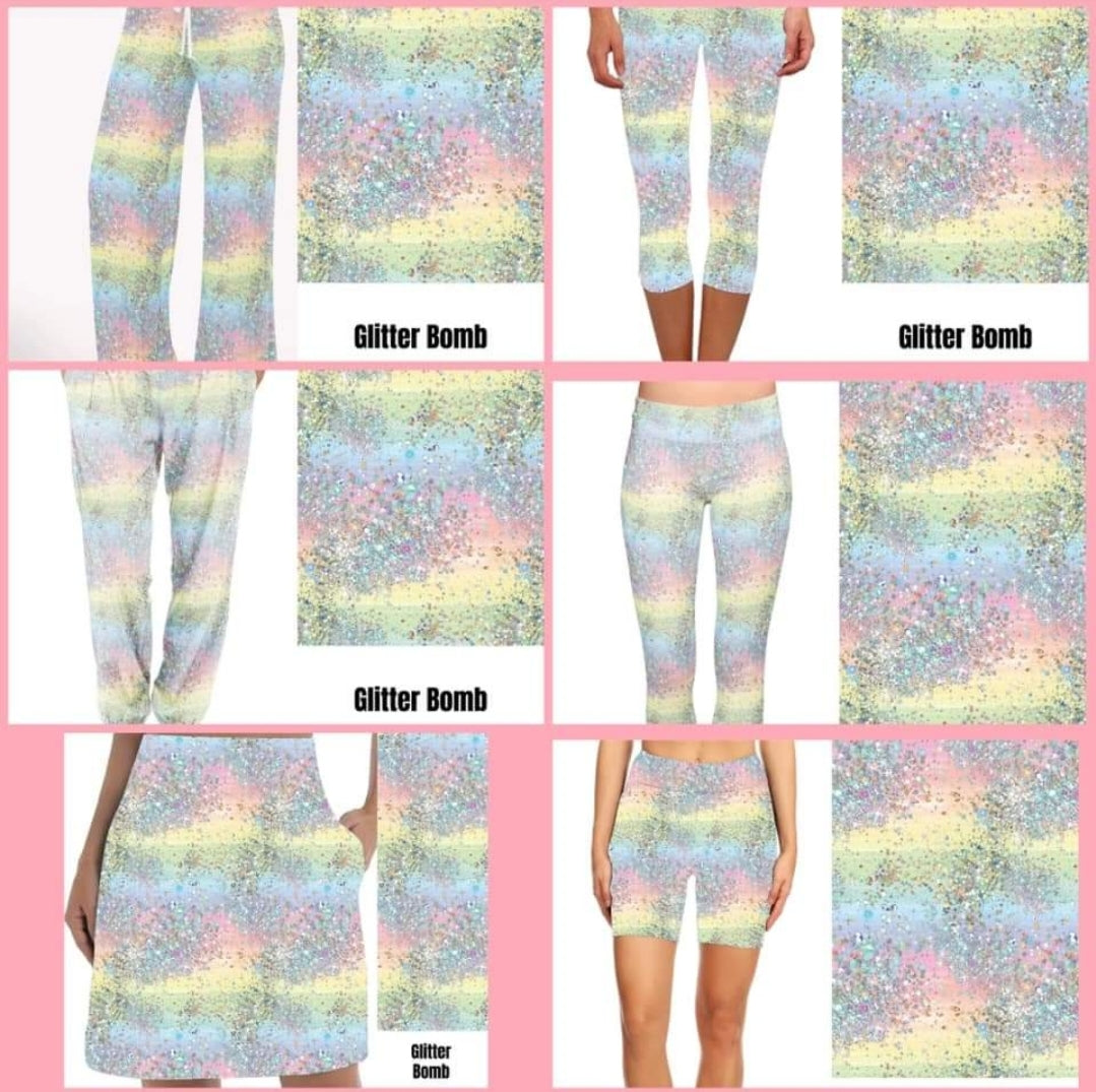 Glitter Bomb Leggings, Capris, Lounge Pants and Joggers