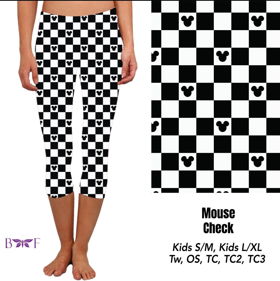 Mouse Check Leggings, Capris