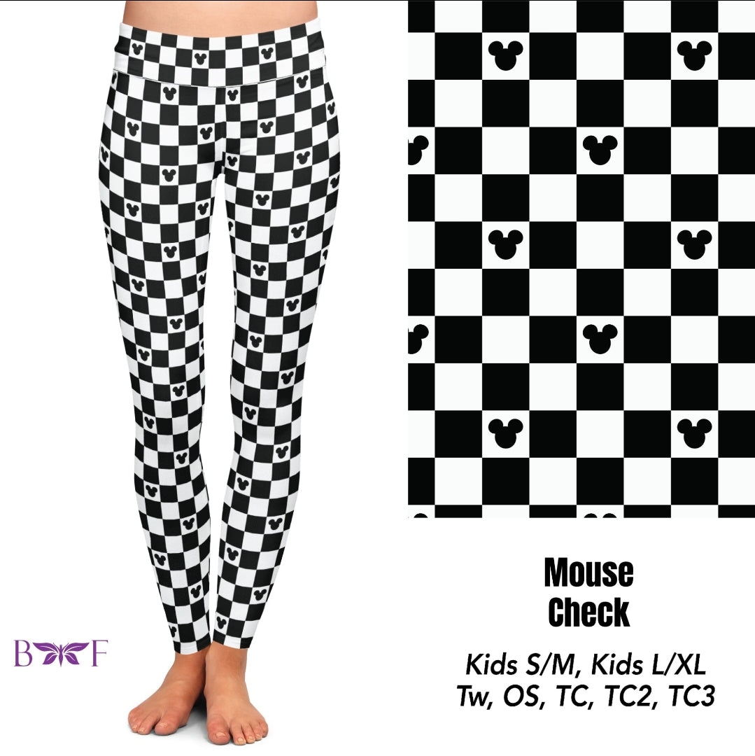 Mouse Check Leggings, Capris