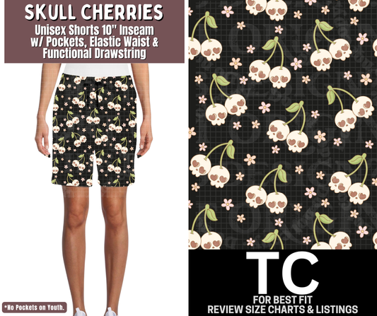 Skull Cherries Unisex Shorts
