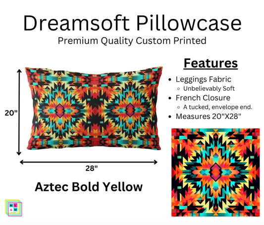 Aztec Bold Yellow Dreamsoft Pillowcase