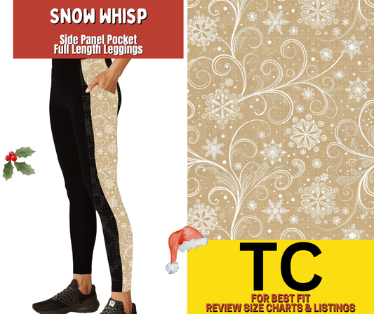 Snow Whisp Side Panel Pocket Full Length Leggings
