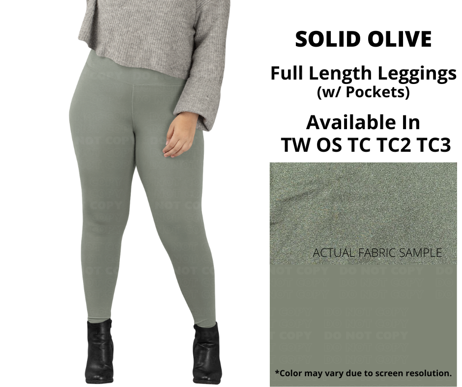 Solid Olive Full Length
