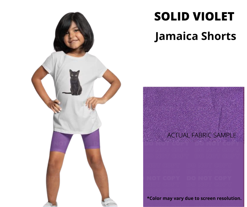 Solid Violet 9" Shorts w/ Pockets