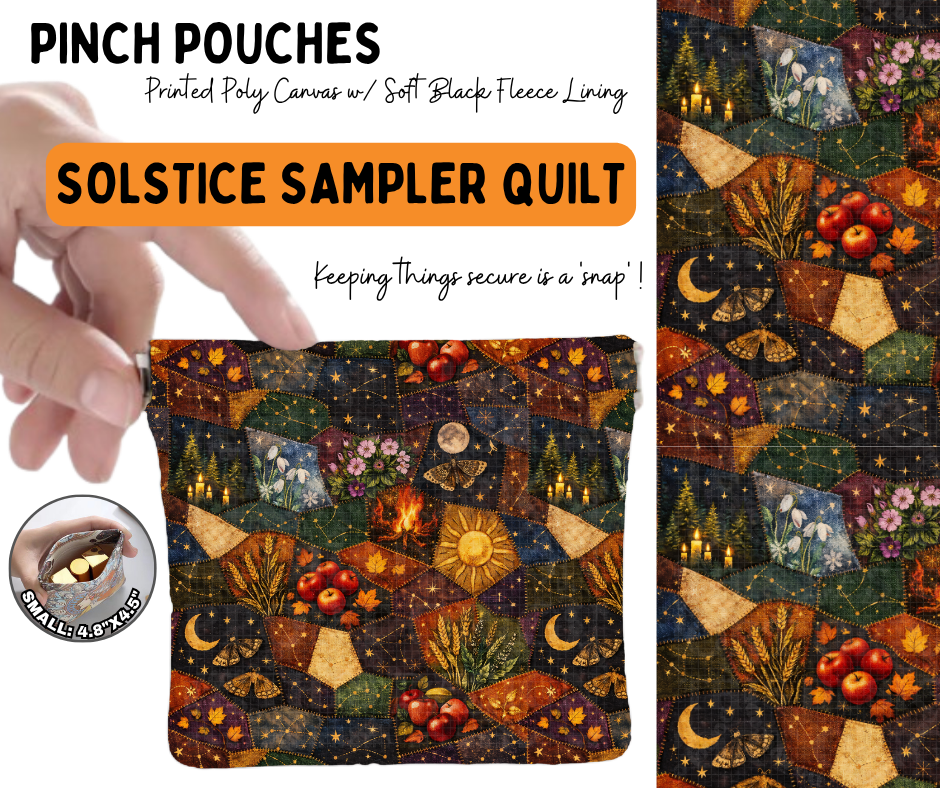Solstice Sampler Quilt Pinch Pouches