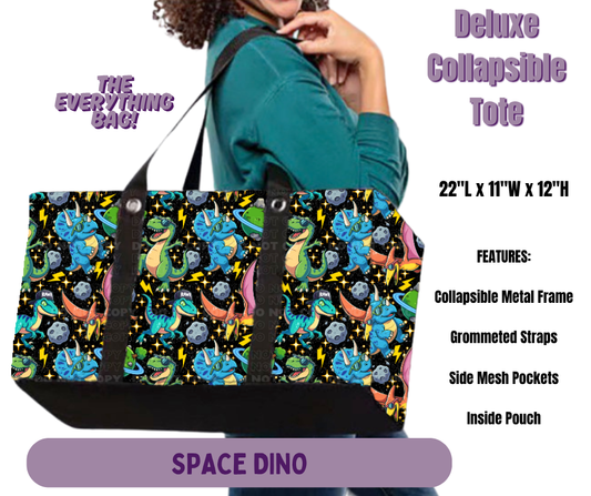 Space Dino Collapsible Tote