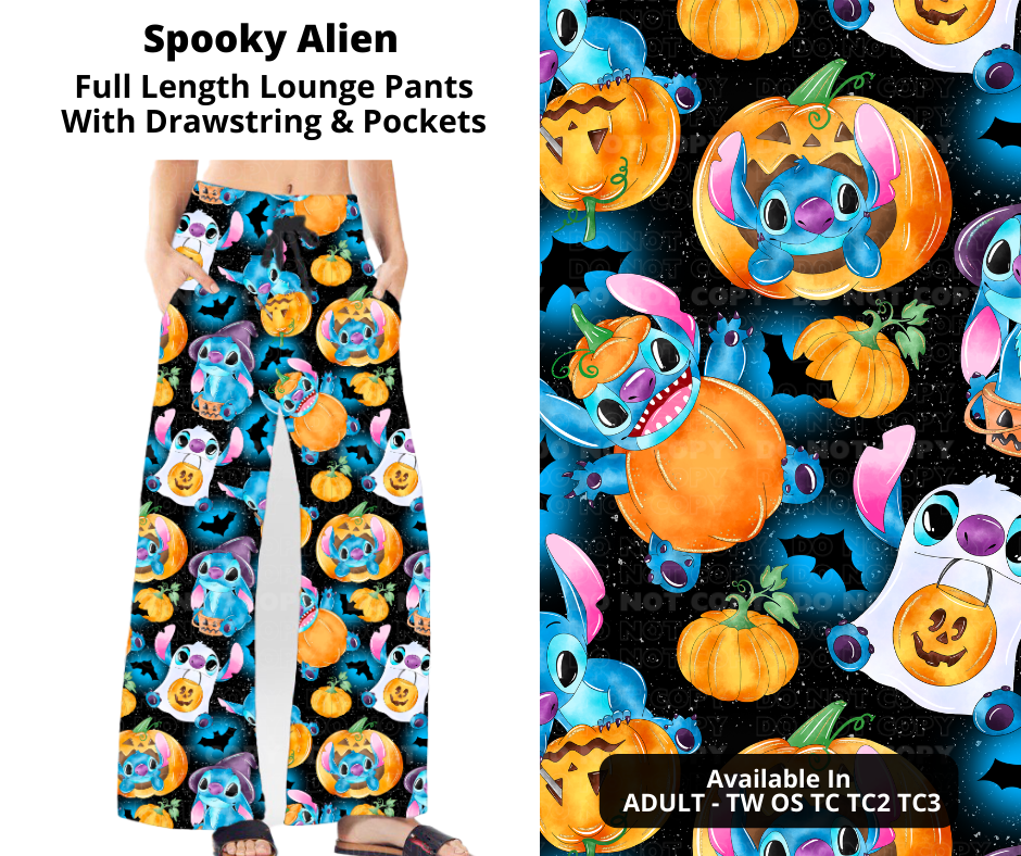 Spooky Alien Full Length Lounge Pants