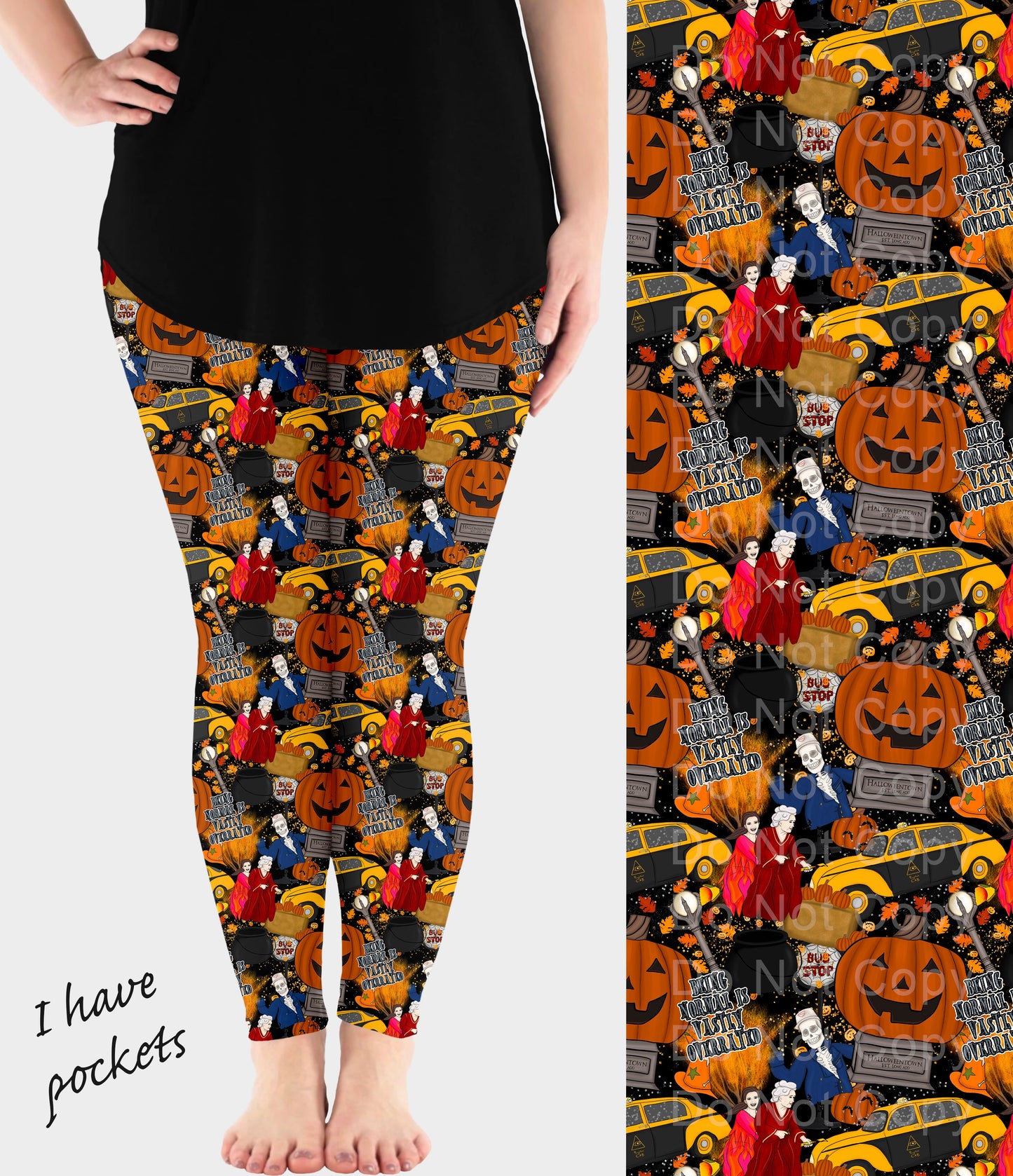 RTS - Spooky University Leggings w/ Pockets