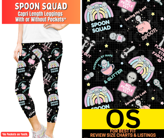 Spoon Squad Capri Length Leggings w/ Pockets