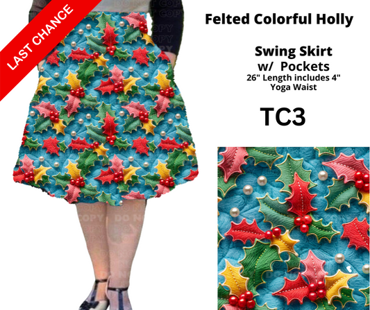 Felted Colorful Holly Swing Skirt