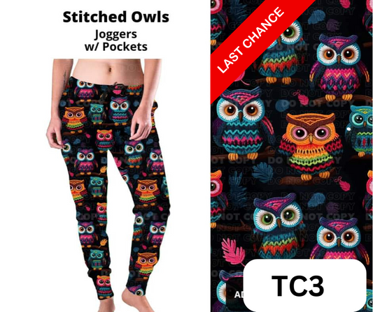 Stitched Owls Joggers