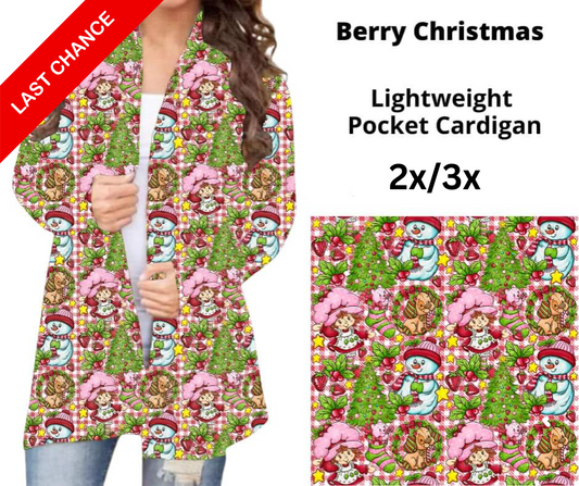 Berry Christmas Pocket Cardigan