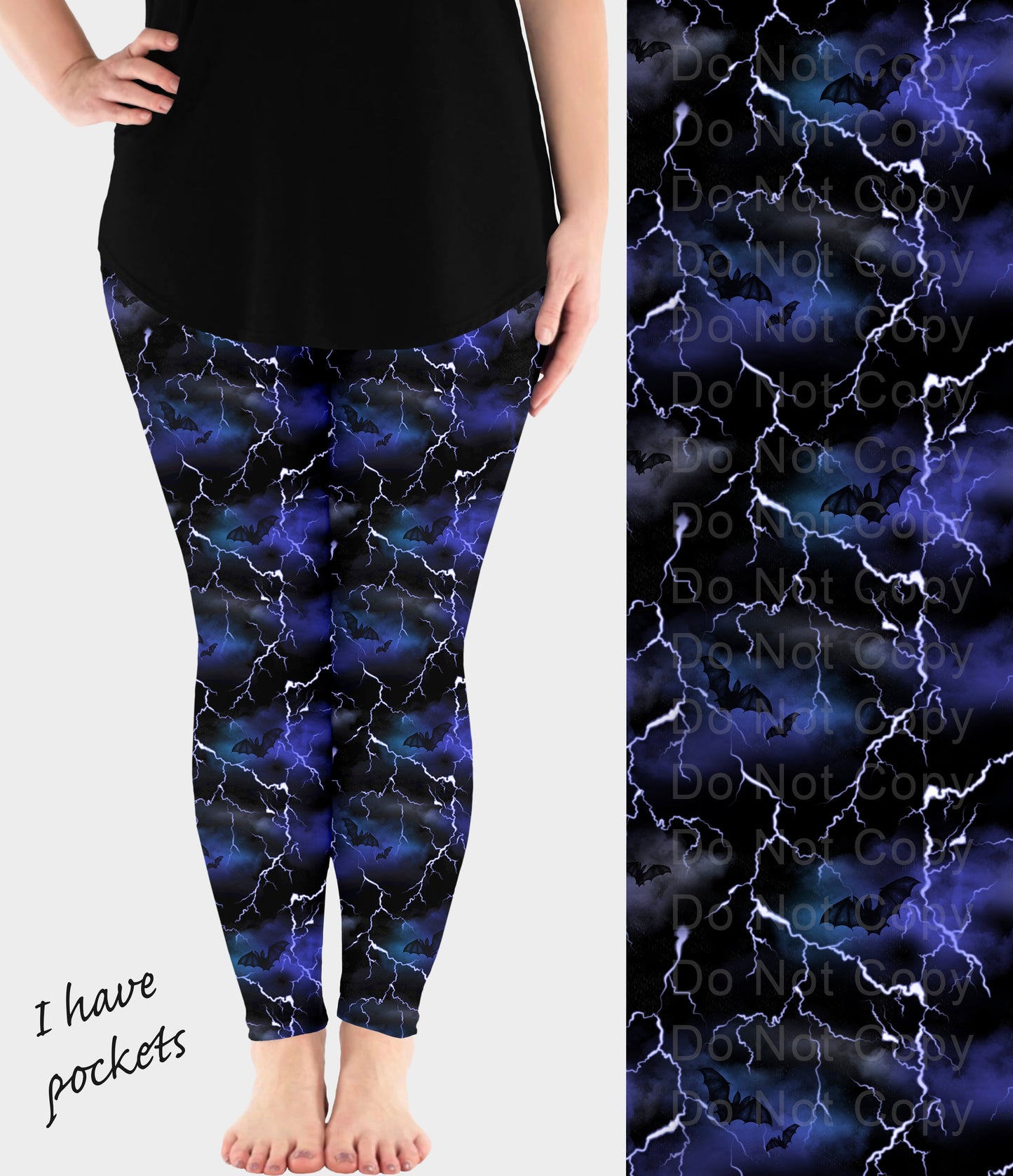 RTS - Storm Bats Leggings w/ Pockets