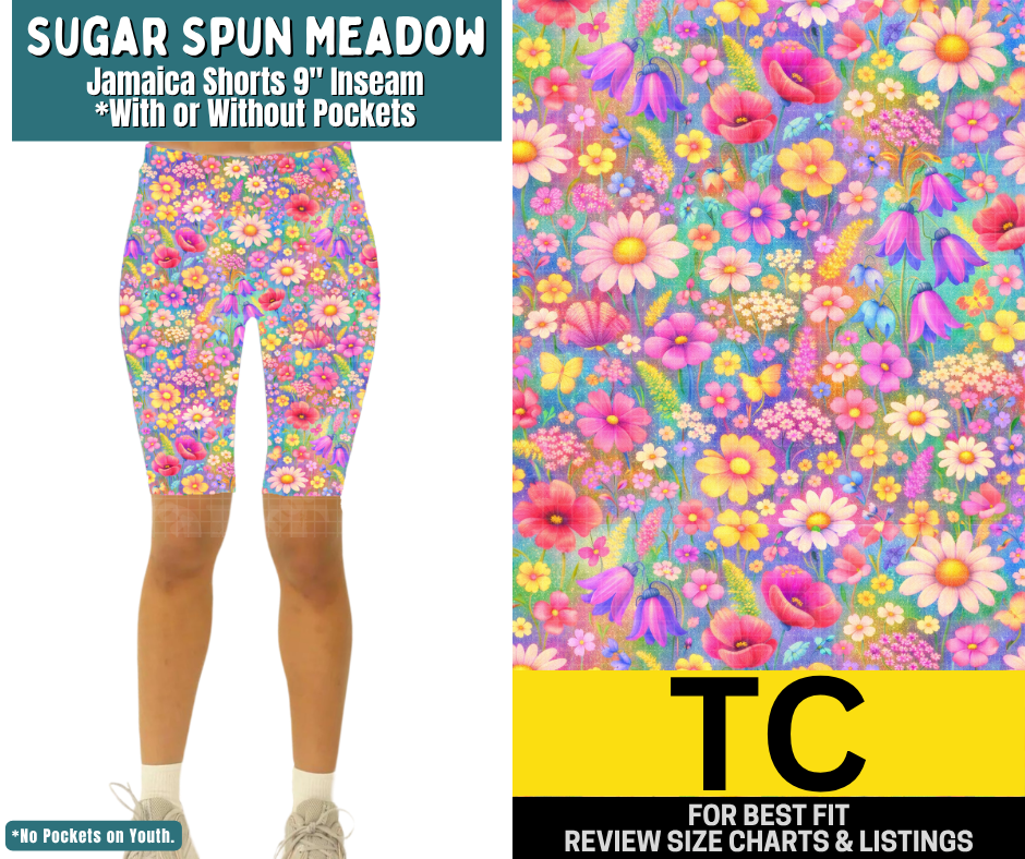 Sugar Spun Meadow Jamaica Shorts w/ Pockets