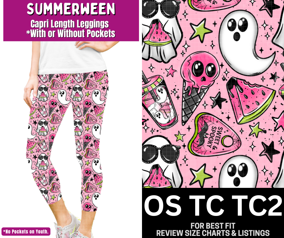 Summerween Capri Length Leggings w/ Pockets