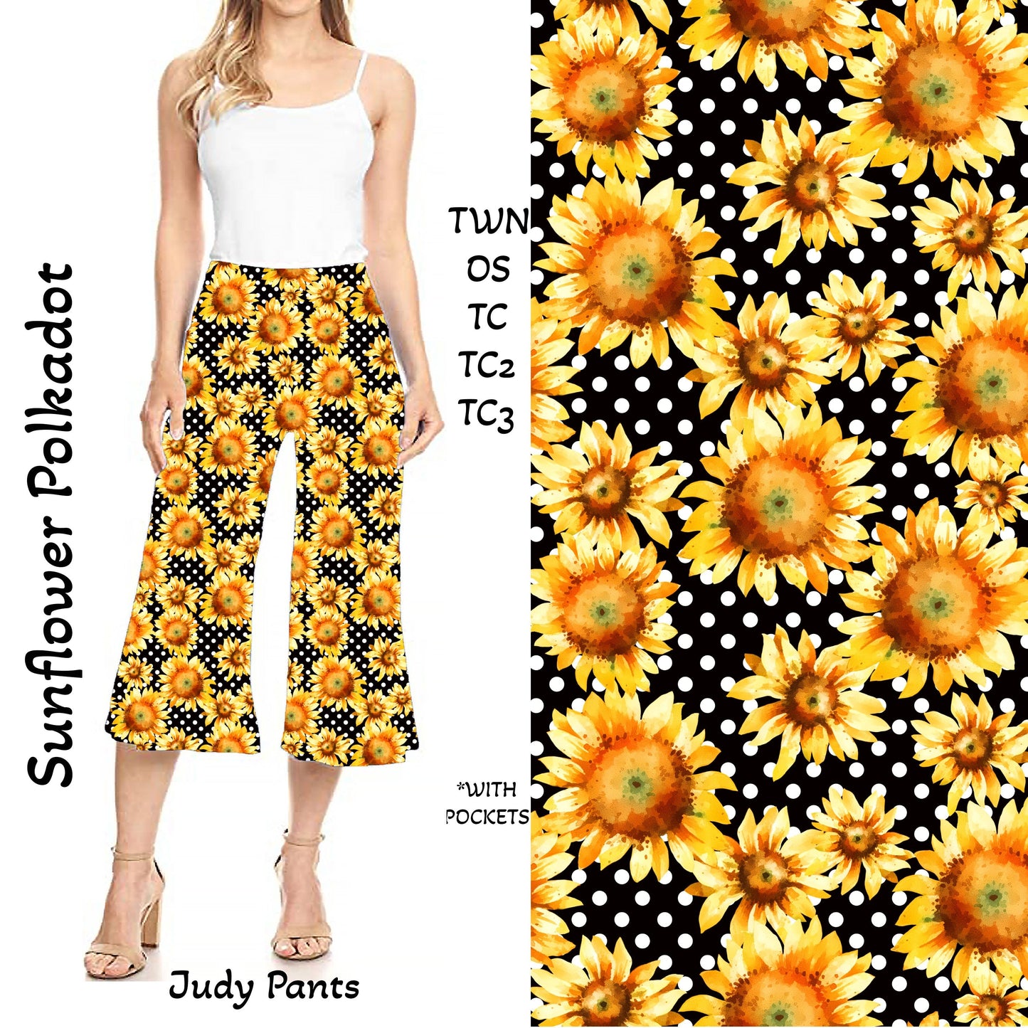 Sunflower Polkadot Judy Pants with Pockets
