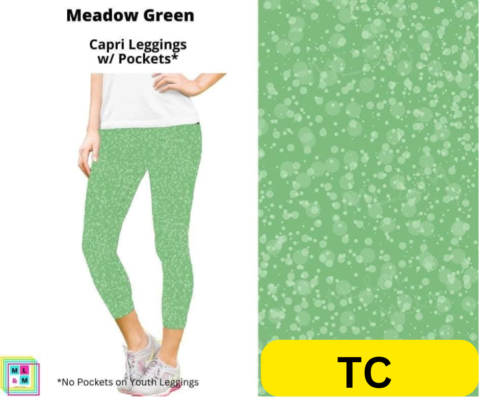 Meadow Green Capri Length w/ Pockets