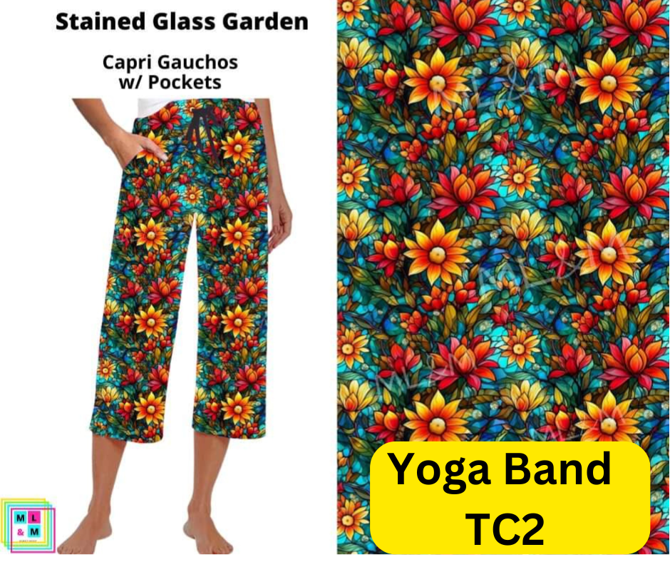 Stained Glass Garden Capri Gauchos