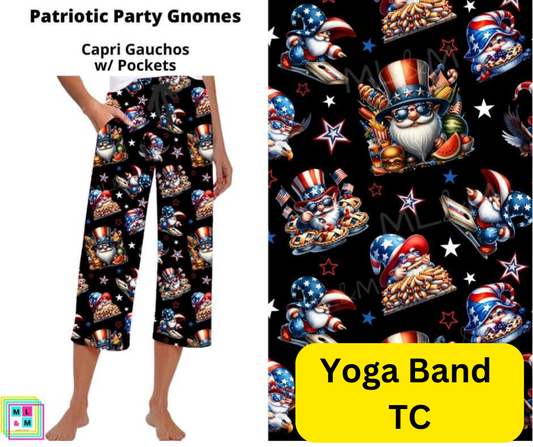 Patriotic Party Gnomes Capri Gauchos