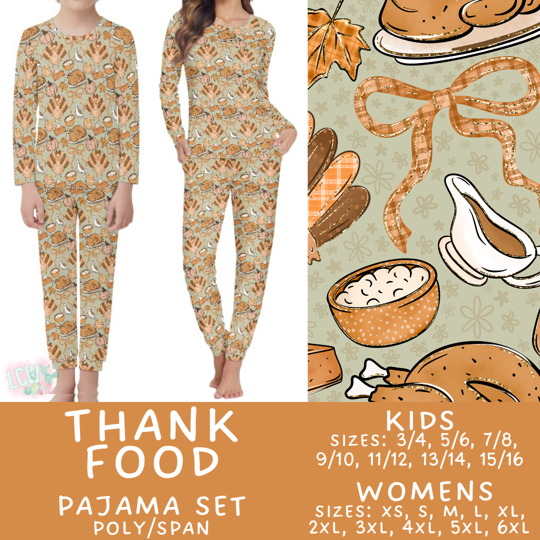 Batch #580 - Fall Family Pajamas 2 - Closes 9/4 - ETA early Nov - Thank Food Women's & Kid's Pajama Set