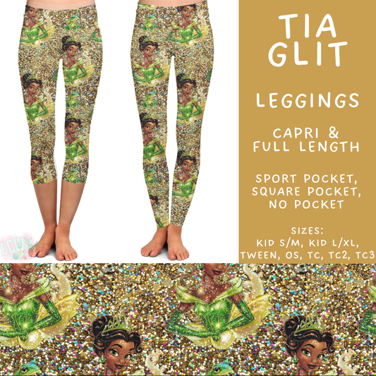 Batch #557 - Princess Glitter - Closes 7/17 - ETA mid Sept - Tia Glit Full and Capri Length Leggings