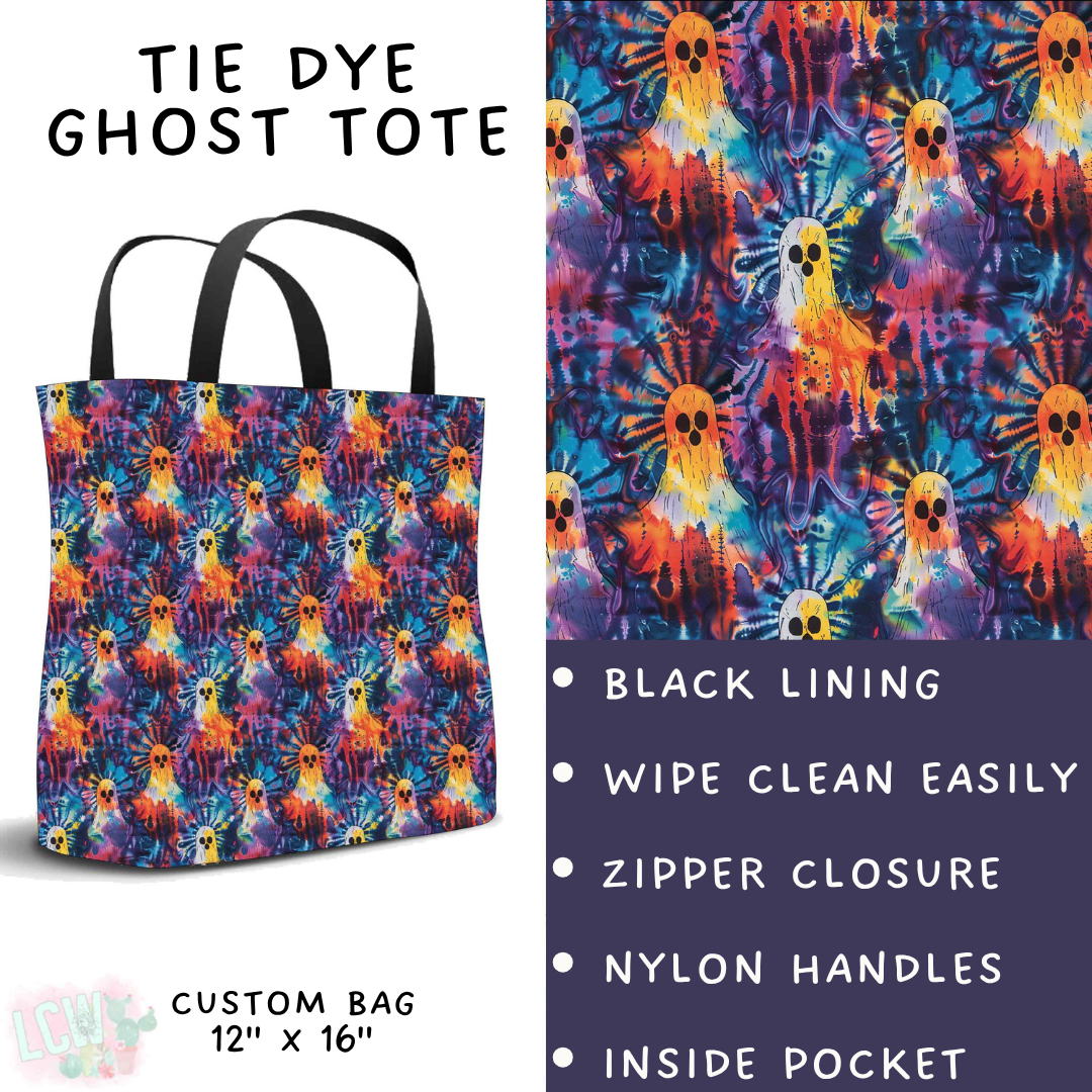 Batch #560 - Halloween 4 - Closes 7/26 - ETA late Sept - Tie Dye Ghost Tote