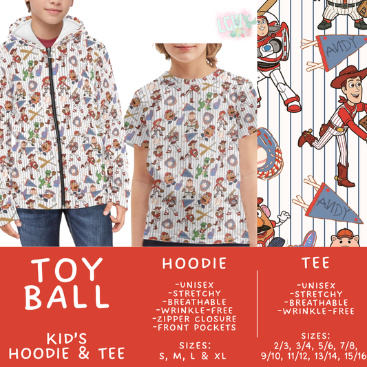 Batch #563 - Made for Play Collection - Closes 7/31 - ETA late Sept - Toy Ball Kid's Unisex Hoodie & Tee