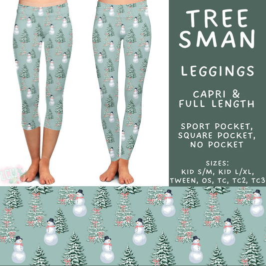 Batch #600 - Jingle all the Way 2 - Closes 10/19 - ETA early/mid Dec - Tree Sman Full and Capri Length Leggings