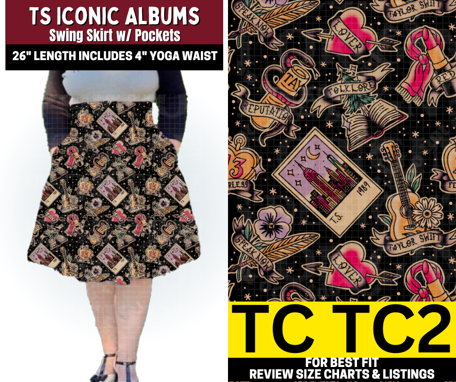 TS Iconic Albums Swing Skirt