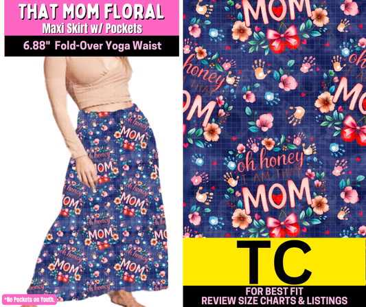 That Mom Floral Maxi Skirt