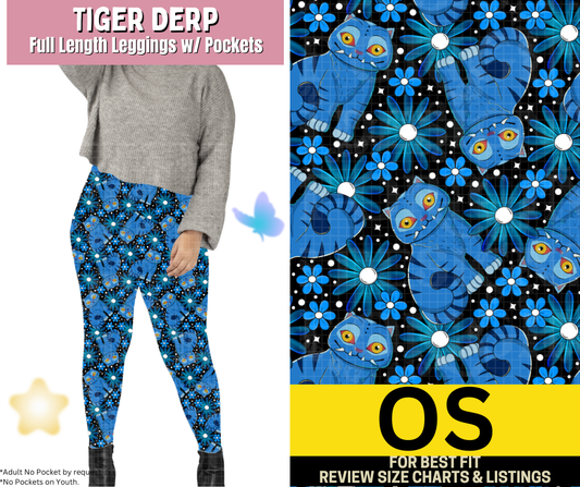 Tiger Derp Full Length Leggings w/ Pockets