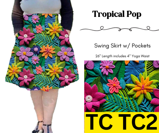 Tropical Pop Swing Skirt