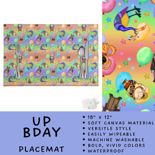 Batch #602 - Table Runners & Placemats - Closes 10/23 - ETA mid Dec - Up Bday Placemat