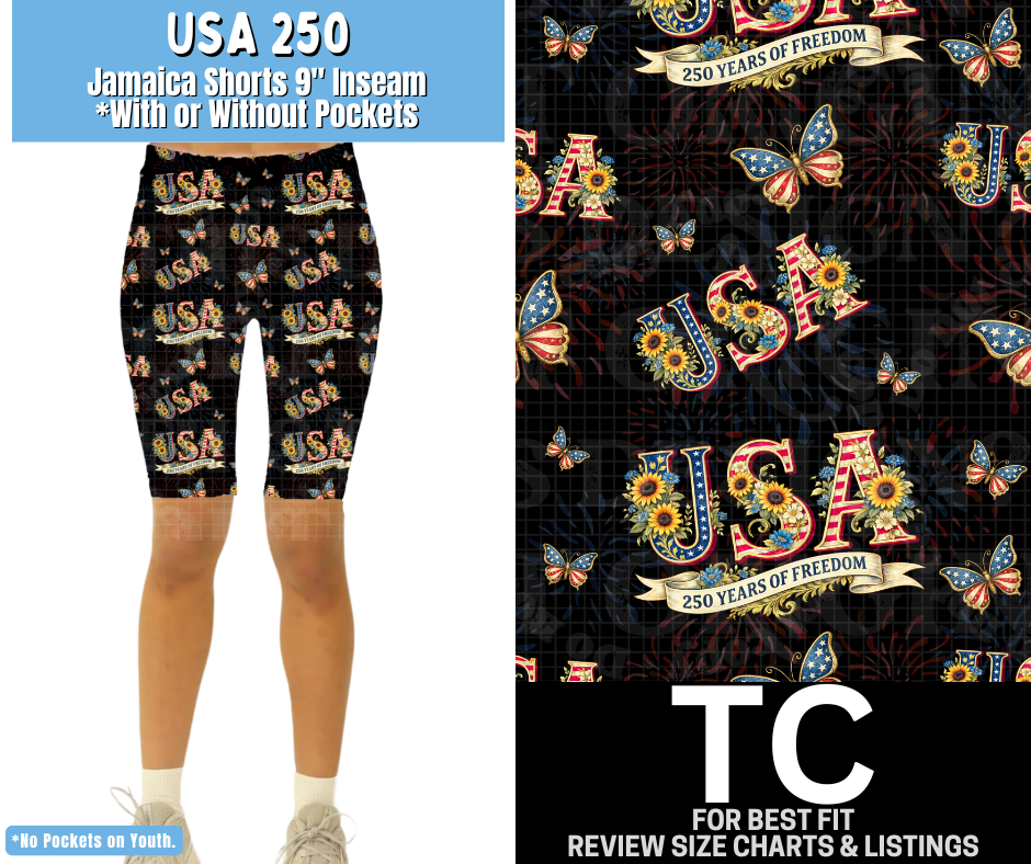 USA 250 Jamaica Shorts w/ Pockets