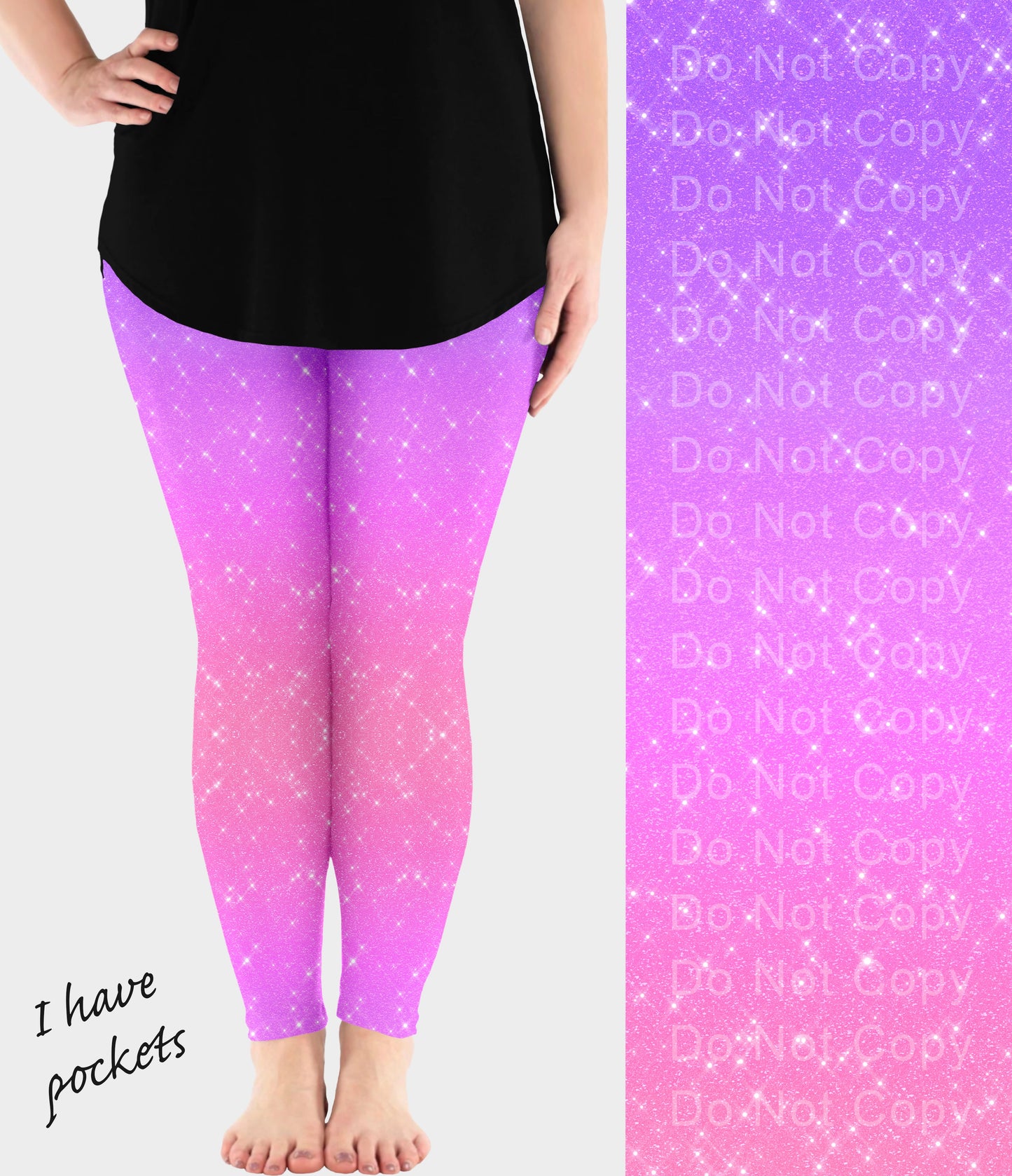 RTS - Unicorn Sparkle Leggings w/ Pockets