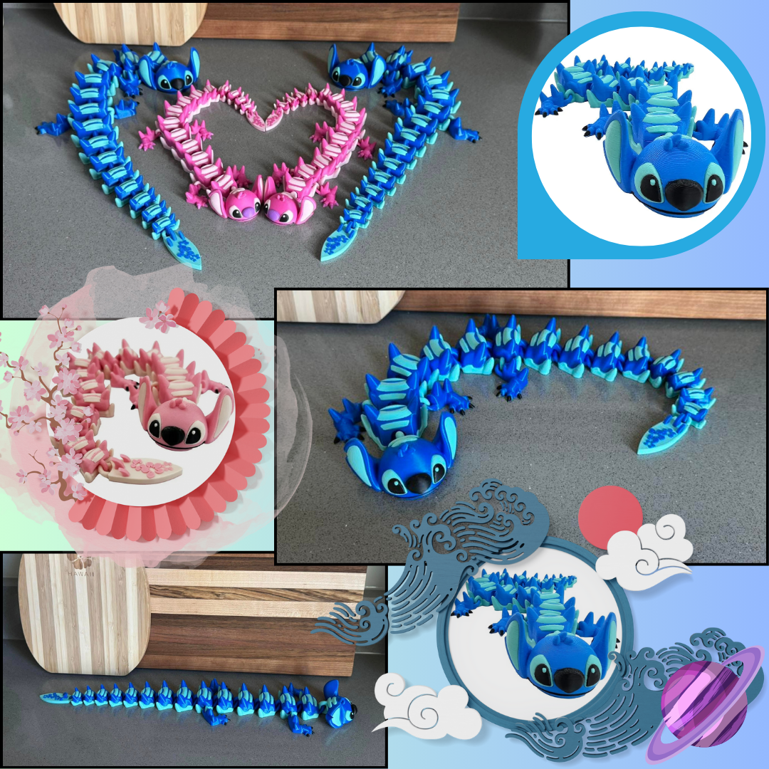 BLUE ALIEN ARTICULATED DRAGON